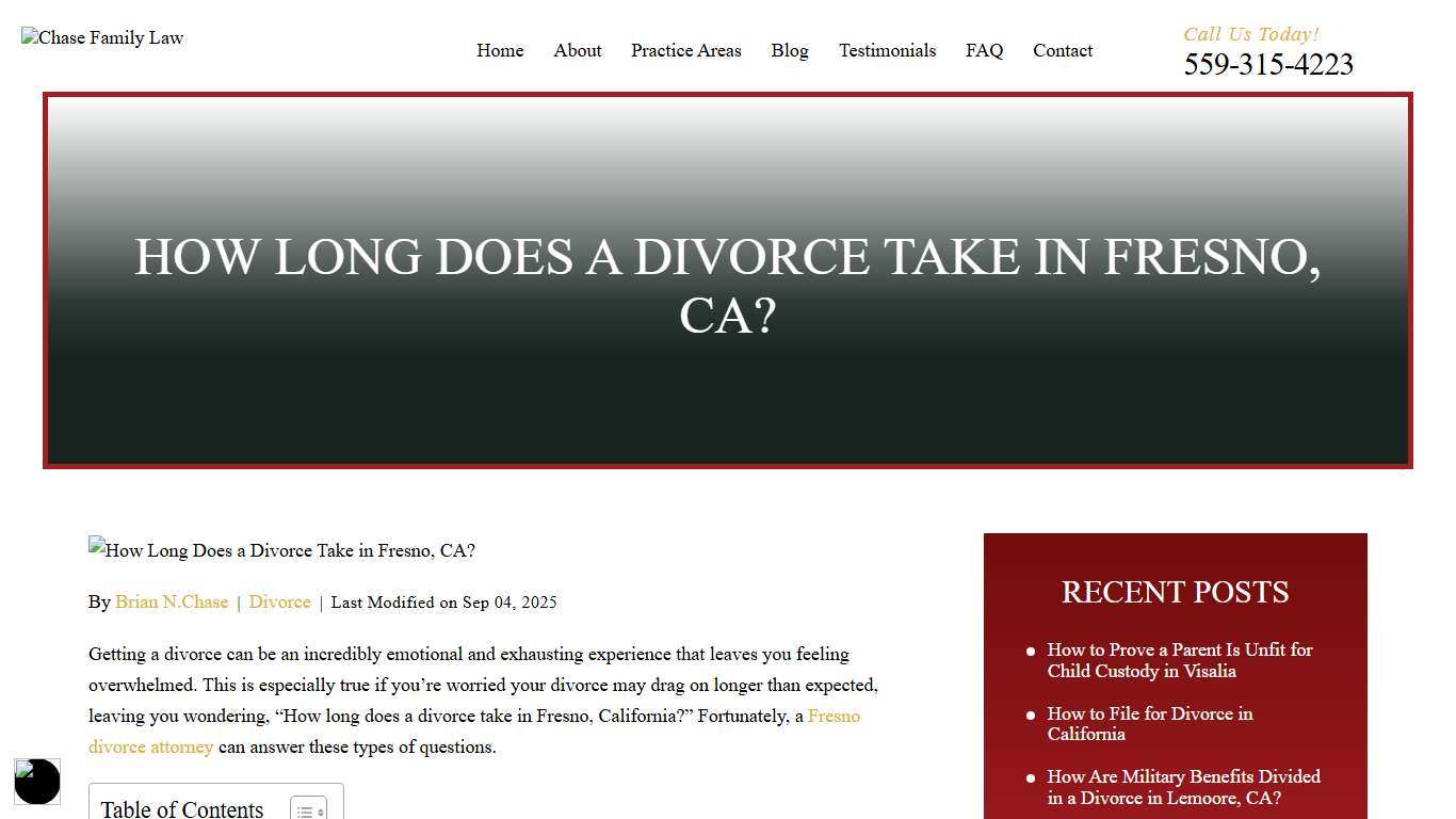 How Long Does a Divorce Take in Fresno, CA? 2026